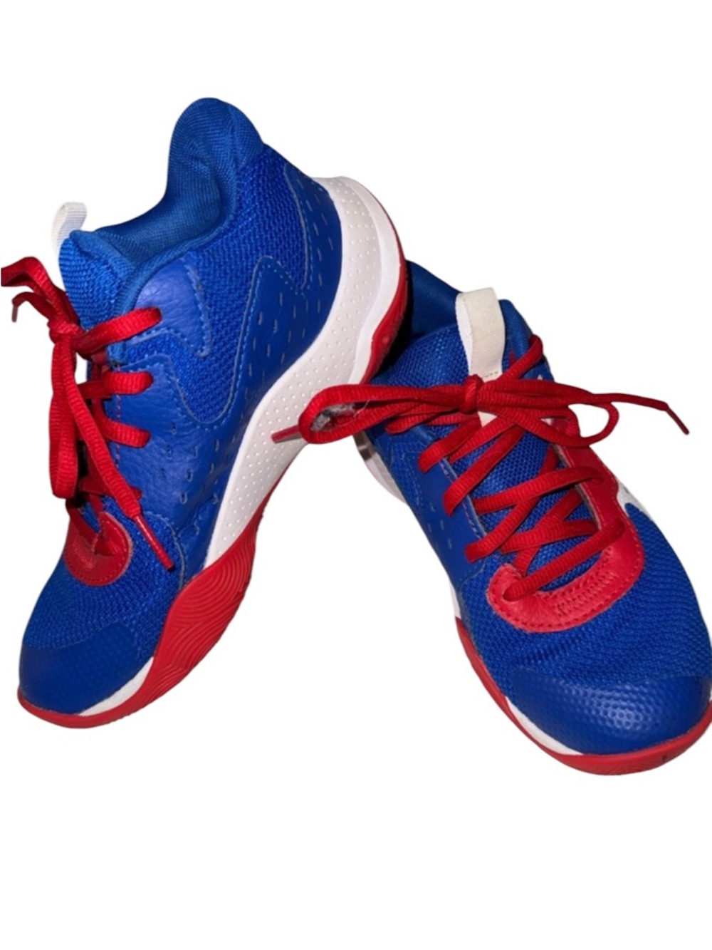 Under Armour Youth Sneakers Size 2Y Blue Red Athletic Shoes Kids Boys